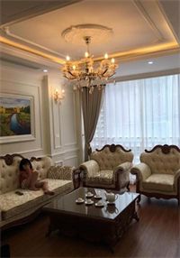 Thi công nội thất gỗ óc chó phòng khách