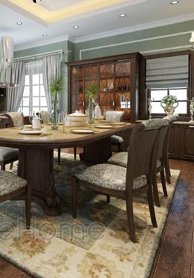 Thiết kế biệt thự gỗ óc chó tân cổ điển 