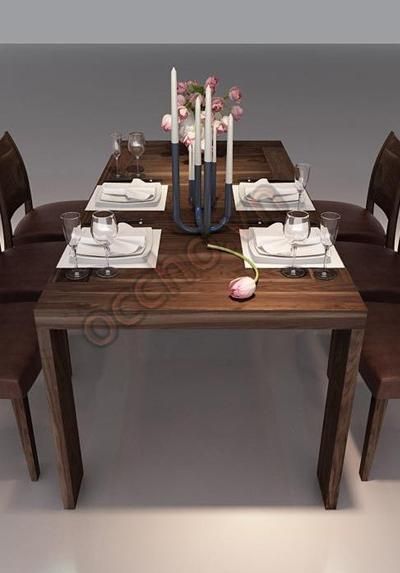 Bàn ăn gỗ óc chó hiện đại - BAOC-03